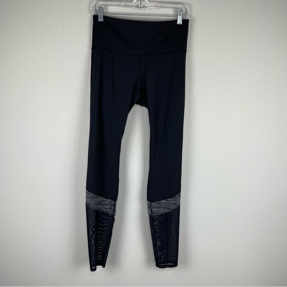 Lululemon Black Heathered Gray If You’re Lucky Full On Luxtreme Leggings Size 6